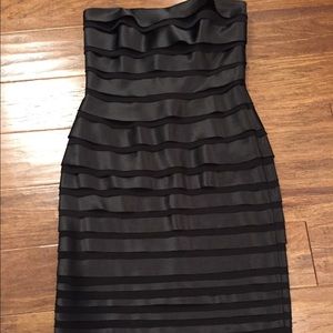 White House Black Market black strapless dress new